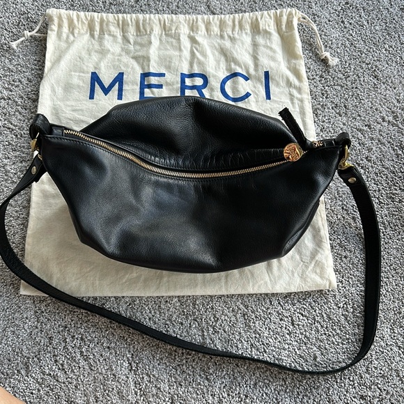 Clare V. Moyen Messenger Black Leather EUC - Picture 16 of 16